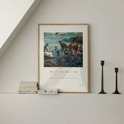 Vintage Fishers Of Men Poster, Bible Verse Prints, Modern Christian Home Decor, Faith - thumbnail 3