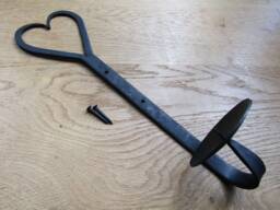 Hand Forged Blacksmith Vintage Rustic Candle Holder Wall Sconce Gothic Cottage Black Wax 14