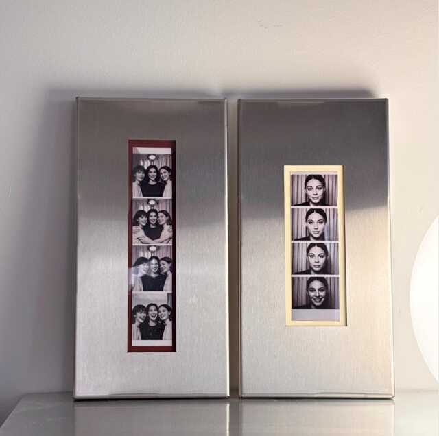Stainless Steel Photobooth Frame, Metal Picture Custom Photo Strip Minimalist Wall Decor, Wedding Gift - image 1