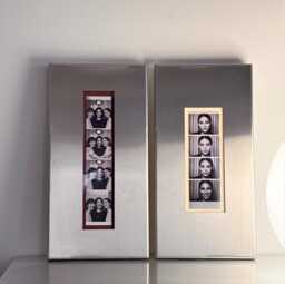 Stainless Steel Photobooth Frame, Metal Picture Custom Photo Strip Minimalist Wall Decor, Wedding Gift - thumbnail 1