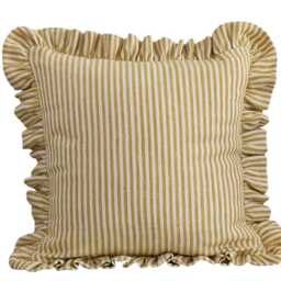 Seen in July Country Homes & Interiors Magazine UK Chartreuse Linen Stripe Cushion - thumbnail 4