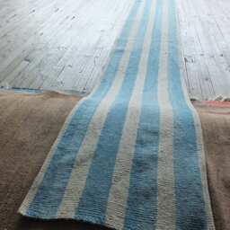 Kilim Runner, Kilim Rug, Turkish Rug, Kilim Rug Runner, Modern Rug, Flatweave Rug, Long Runner, Rug 1x16 Approx., Hallway Runner, White Blue Runner - thumbnail 3