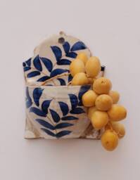 Hand Painted Clay Planter, Handmade Ceramic Plant Pot Decor - thumbnail 1