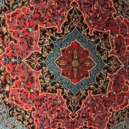 Authentic Turkic Ceramic Motif Pillowcase-Red - thumbnail 4