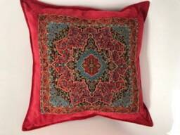 Authentic Turkic Ceramic Motif Pillowcase-Red