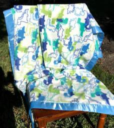Satin Bordered Fleece Baby Blanket - thumbnail 2