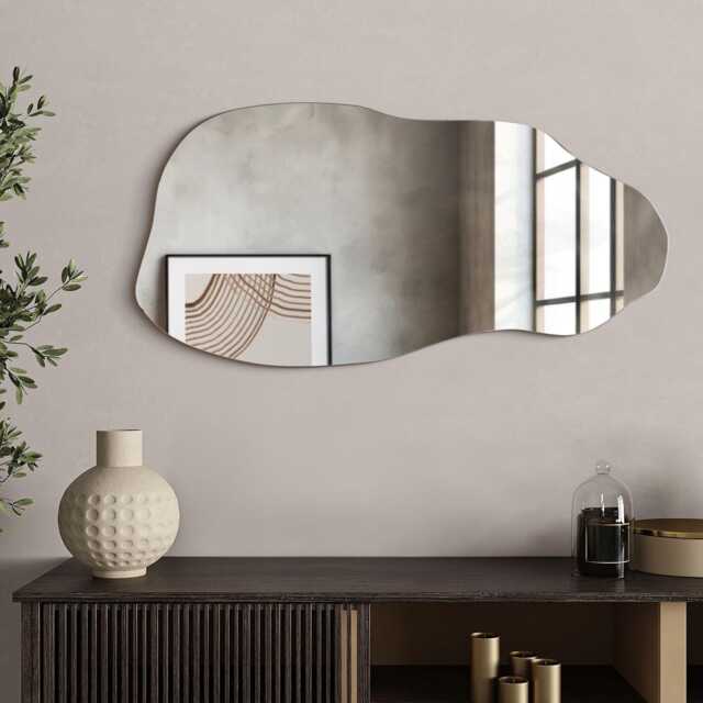 Amorphic Frameless Mirror, Irregular Luxury Decorative Mirror Organic Bathroom Aesthetic - image 1