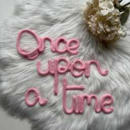 Once Upon A Time/Knitted Wire Sign Kids Room Wall Decor Reading Corner Playroom - thumbnail 3