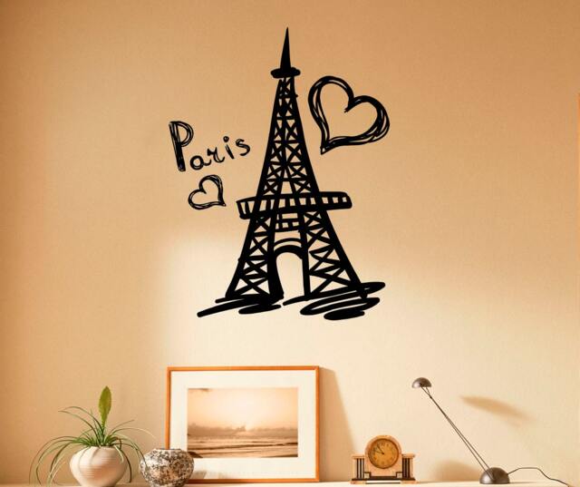Paris Eiffel Tower Wall Decal Vinyl Stickers Symbol Home Interior France Design Art Murals Bedroom Decor - 1P01Is - image 1