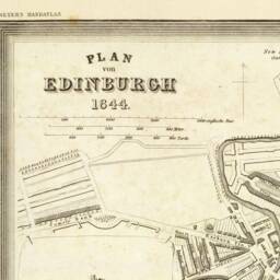 Old Edinburgh Map - Plan Of The City Edinburgh, Scotland 1844 Von Wall Decor - thumbnail 2