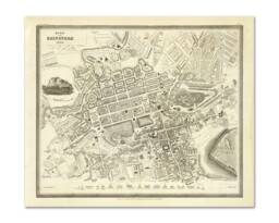 Old Edinburgh Map - Plan Of The City Edinburgh, Scotland 1844 Von Wall Decor - thumbnail 1