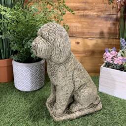 Stone Garden Detailed Cockapoo Poodle Dog Gift Statue Ornament - thumbnail 3