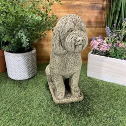 Stone Garden Detailed Cockapoo Poodle Dog Gift Statue Ornament - thumbnail 4