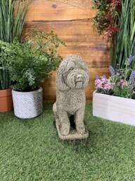 Stone Garden Detailed Cockapoo Poodle Dog Gift Statue Ornament - thumbnail 1