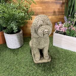 Stone Garden Detailed Cockapoo Poodle Dog Gift Statue Ornament - thumbnail 2