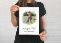 Birthday Photo Print. Personalised Keepsake Gift. Framed Wall Art For Home. Use Your Own. Custom Made. Gift For Her - thumbnail 1