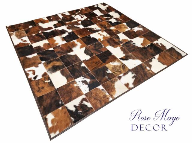 Cowhide Rug - Custom Made - Handmade Patchwork Area/Runner Any Size Possible - image 1