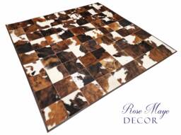 Cowhide Rug - Custom Made - Handmade Patchwork Area/Runner Any Size Possible - thumbnail 1