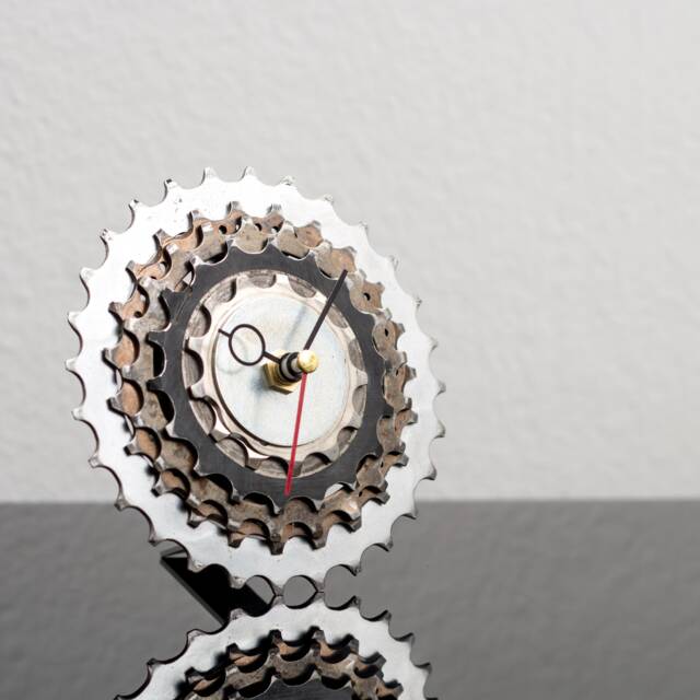 Bicycle Clock, Sprocket Unique Bike Industrial Decor, Decorative Contemporary Boyfriend Gift, Husband Gift - image 1