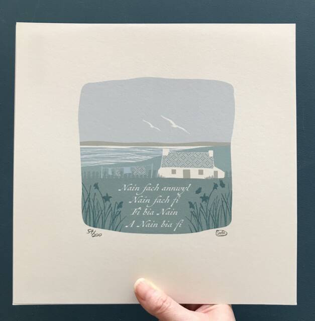 Print Nain Fach Annwyl, Cymraeg, Welsh Print, Sul Y Mamau, Mothers Day Gift, Anrheg