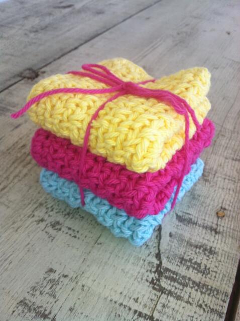 Crochet Dish Cloths, Cotton Dishcloth, Rag, Reusable Cloth Wipe, Face Cloth, Makeup Washcloth Set, Handmade - image 1
