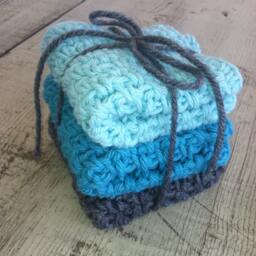 Crochet Dish Cloths, Cotton Dishcloth, Rag, Reusable Cloth Wipe, Face Cloth, Makeup Washcloth Set, Handmade - thumbnail 2