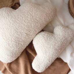 Teddy Boucle Cloud Pillow - Nursery Decor Kids Ivory Cushion Plush - thumbnail 4