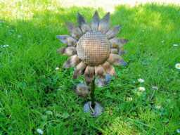 Sunflower Sculpture Metal 6Th Wedding Gift Blacksmith Sunflower Steel Rose Forged Iron Anniversary