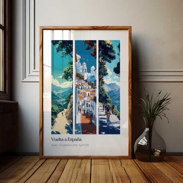 Vuelta A Espa??a Cycling Poster Grand Tour Bike Race Art - image 1