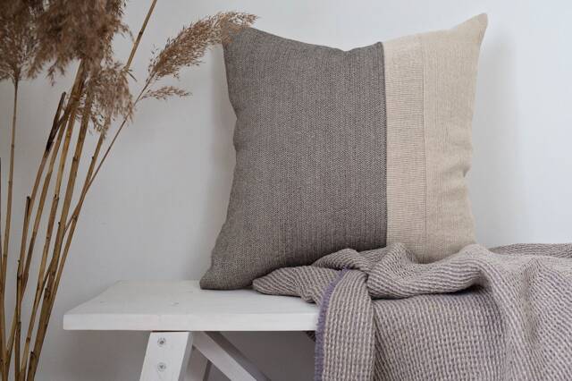 Linen Pillow Cover 18x18 Inches Color Block Pillowcase Different Sizes - image 1