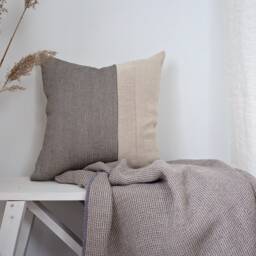 Linen Pillow Cover 18x18 Inches Color Block Pillowcase Different Sizes - thumbnail 3