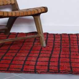 Vintage Berber Wool Rug Handmade Moroccan Carpet - 7, 7x4, 8 Ft - thumbnail 2