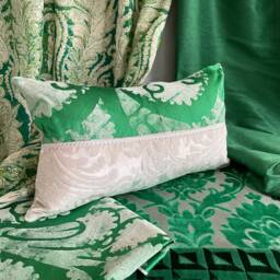 "Bohemian Emerald Green Pillow Cover Jane Hall Design Linen - 20""x 20" - thumbnail 2