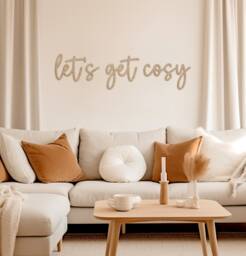 Let's Get Cosy - Wooden Wall Art