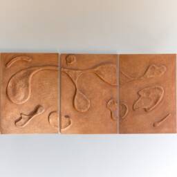 Wabi Sabi Wall Art, Organic Biomorphic Wall Sculpture Dimensional, Modern Large Art, Terracotta Sand Color Unique Artwork, Abstract Art - thumbnail 3