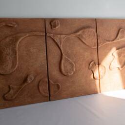 Wabi Sabi Wall Art, Organic Biomorphic Wall Sculpture Dimensional, Modern Large Art, Terracotta Sand Color Unique Artwork, Abstract Art - thumbnail 2