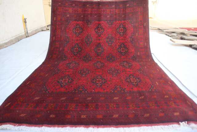 6x8 Ft Turkmen Oriental Geometric Bukhara Genuine Rug, New Afghan Handmade Khal Mohammedi Area Livingroom D??cor Rug - image 1