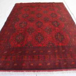 6x8 Ft Turkmen Oriental Geometric Bukhara Genuine Rug, New Afghan Handmade Khal Mohammedi Area Livingroom D??cor Rug - thumbnail 2