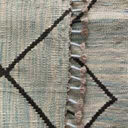 Nordic Runner Kilim Rug, Modern Artisan Scandinavian Afghan Turkish Abstract Art Wool Rug 187x66 cm - thumbnail 3