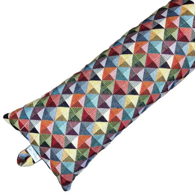 Draught Excluder 50-135cm Little Holland Tapestry Handmade Wind Draft Stopper Triangles Geometric - image 1