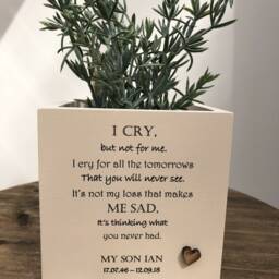 Memorial Son Or Daughter Flower/Plant Pot Personalised Bereavement in Memory Of A Loved One ~ Son Loss Child Any Name - thumbnail 2