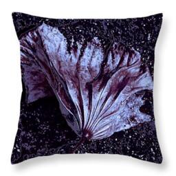 Throw Pillow Steel Blossom Printed On Cotton in 14x14 To 26x26 Or 20x14 Oblong Contemporary Accent Home Decor