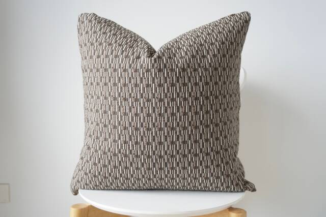 Brown Tribal Hemp Hand Woven Natural Dye Color Hmong Lumbar Pillow Cover - image 1