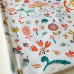 Woodland Baby Blanket, Baby Blanket Girl, Girl Gift, Boy Shower Gift - thumbnail 2