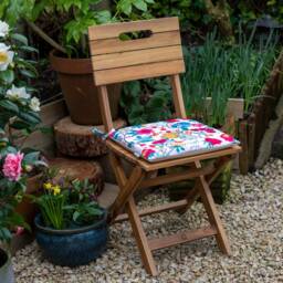 Set Of 2 Water Resistant Garden Outdoor Cushion Seat Chair Pads Soft Foam Zipped Cover Available in 3 Sizes Midsummer Morning - Celina Digby - thumbnail 2