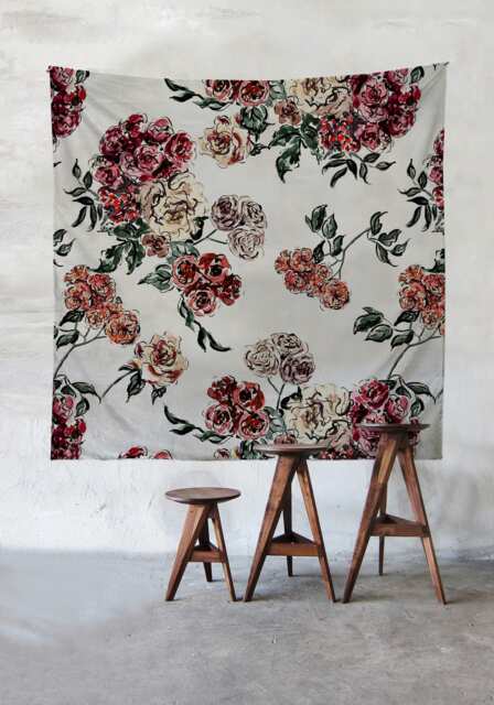 Romantic Roses - Wall Tapestry Tapestry Hangings Wanderlust Bohemian Home Decor Dorm T#41 - image 1