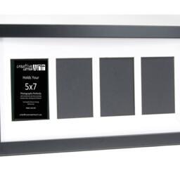 3 4 5 6 7 8 9 10 11 12 Opening Black Picture Frame With Collage Mat To Hold 4x6 Photographs For Your Name, Special Word - thumbnail 3