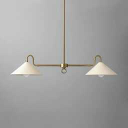 Brass Chandelier Lighting Mid Century Modern Ceiling Light - thumbnail 3
