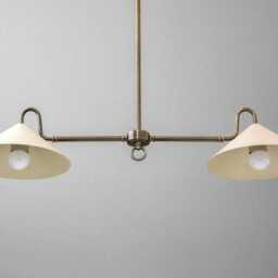 Brass Chandelier Lighting Mid Century Modern Ceiling Light - thumbnail 2