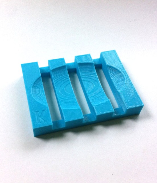 Soap Dish 3D Printed, Custom Soap Dish, Draining Tray, Holder, Saver, Eco , Rectangular, Sponge Light Blue